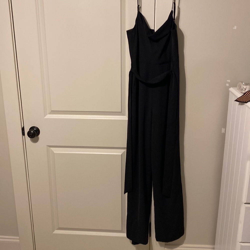 Black coke neck long romper